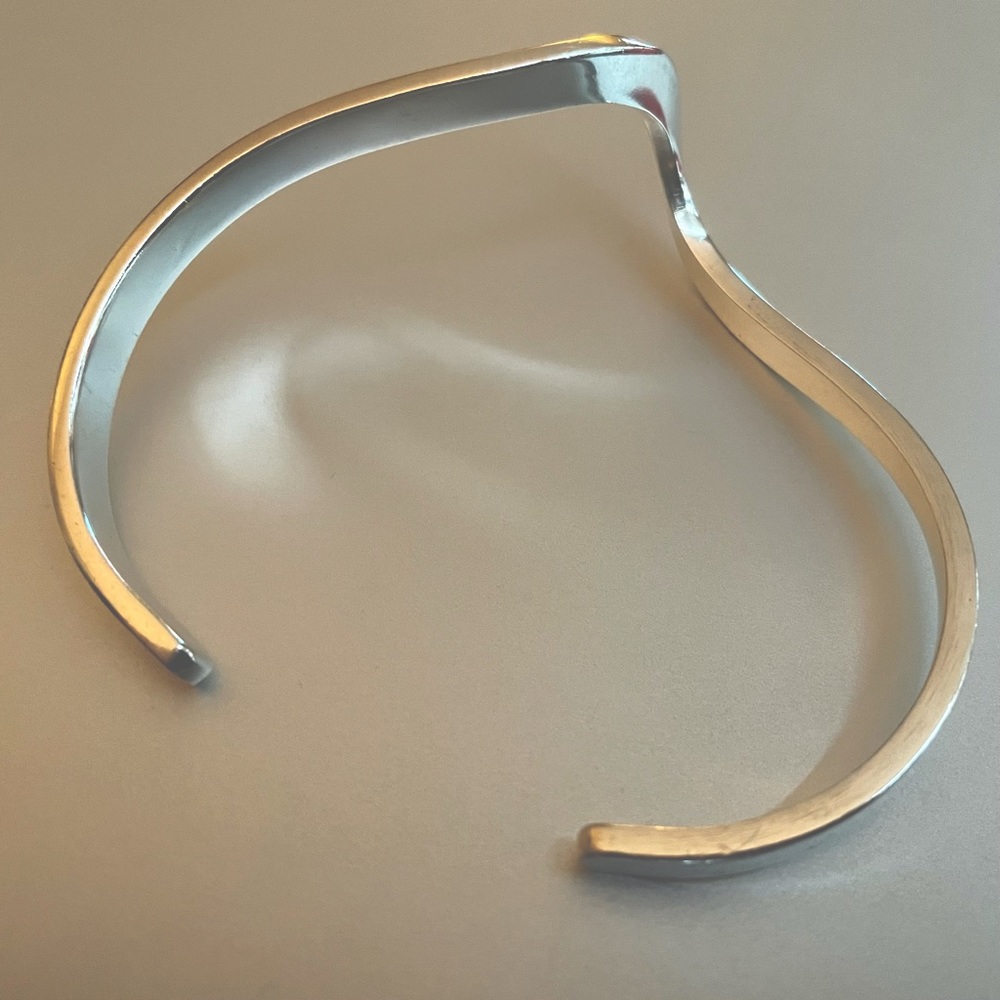 Sterling Silver Twist Bangle - Adjustable